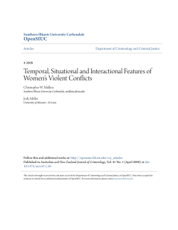 Temporal, Situational and Interactional Features of