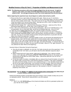 Modified Version of Exp 25, Part C. Properties of Buffers and