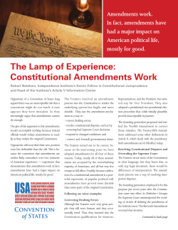 Article_2 - The Lamp of Experience: Constitutional Amendments Work