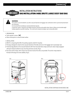 Install Sheet - Dowco Iron Rider Brute Large Sissy Bar Bag
