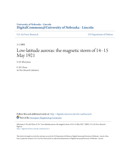 Low-latitude auroras: the magnetic storm of 14&acirc;
