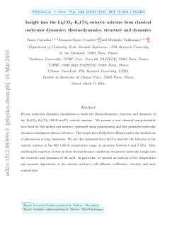 Insight into the Li2CO3-K2CO3 eutectic mixture
