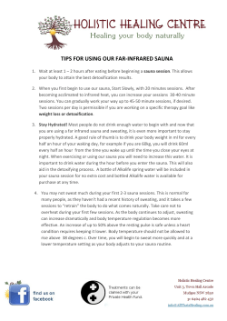 Read tips before using Far Infrared Sauna