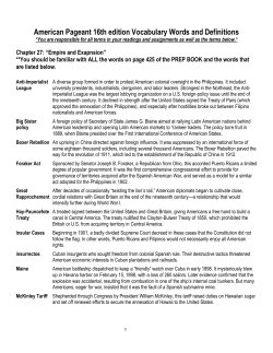 American Pageant 16th edition Vocabulary Words and Definitions