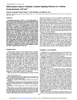Differentiation Inducers Modulate Cytokine