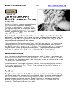 Age of the Earth, Part 1 Mount St. Helens and Surtsey