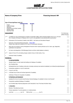 Loan - Financing Application Form