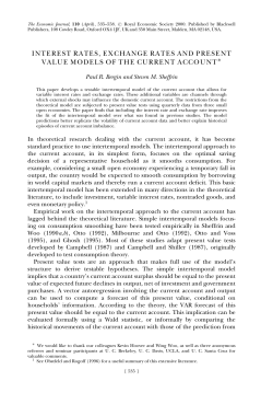 interest rates, exchange rates and present value models of the