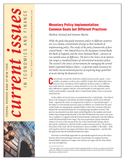 Monetary Policy Implementation: Common Goals