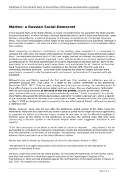 Martov: a Russian Social-Democrat