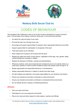 Code of Behaviour