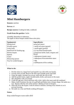 Mini Hamburgers