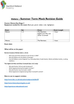 Yr 7 History Revision guide 2017