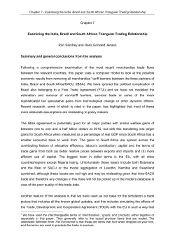 Chapter 7 Examining the India, Brazil and South African Triangular