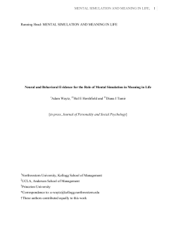 Mental simulation and meaning in life