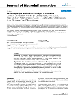 Antiphospholipid antibodies: Paradigm in transition | SpringerLink