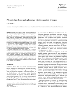 PD-related psychosis: pathophysiology with therapeutical strategies