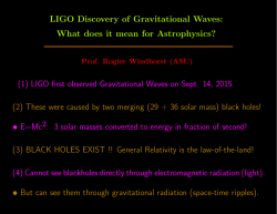 LIGO Discovery of Gravitational Waves: What does it mean for