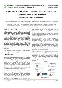 monitoring cardio respiratory and gesture recognition