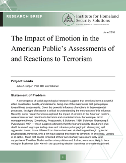 The Impact of Emotion in the American Public`s