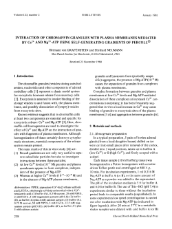 INTERACTION OF CHROMAFFIN GRANULES WITH PLASMA