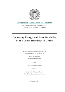 Improving Energy and Area Scalability of the Cache