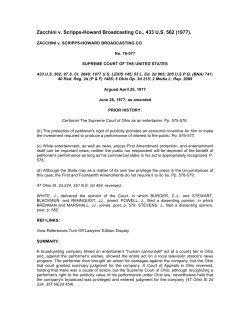 Zacchini - Right Of Publicity