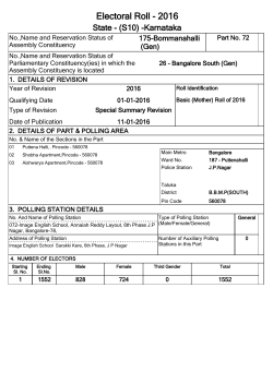Electoral Roll - 2016