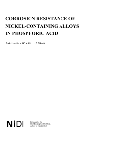 corrosion resistance of nickel-containing