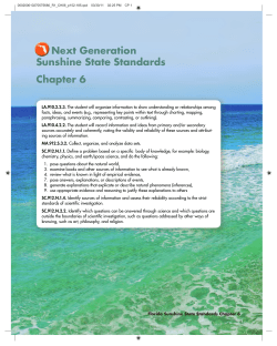 Next Generation Sunshine State Standards Chapter 6
