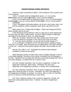 Read more about understanding Ojibwe sentences.