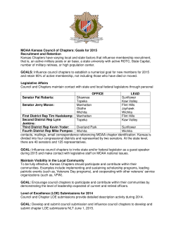 MOAA Kansas Council of Chapters: Goals for 2015 Recruitment and