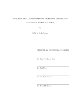 Effects of Racial Discrimination on High School Performance and