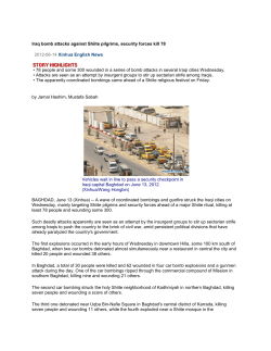 Iraq bomb attach against Shiite pilgrims