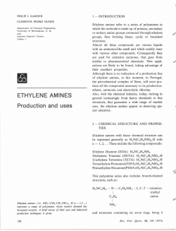 ETHYLENE AMINES Production and uses