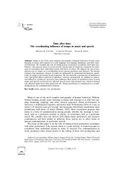 Time after time: the coordinating influence of tempo in music and