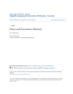 Stress and Eyewitness Memory - DigitalCommons@University of