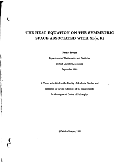 THE BEAT EQUATION ON THE SYMMETRIC SPACE ASSOCIATED