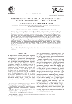 MICROBRIDGE TESTING OF SILICON OXIDE/SILICON NITRIDE