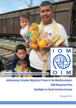 Addressing Complex Migration Flows in the Mediterranean: IOM