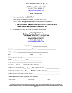 Civil Liberties Advocates (CLA)