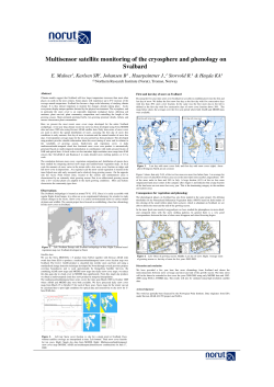 Multisensor satellite monitoring of the cryosphere and phenology on