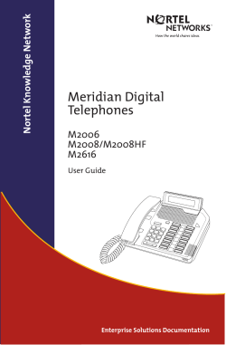Meridian Digital Telephones User Guide – McGill…