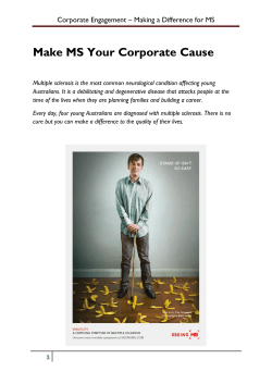 Corporate Engagement &ndash; Making a Difference for MS