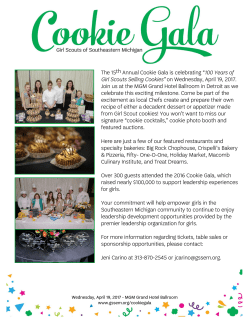 2017 Cookie Gala Sponsorship Packet
