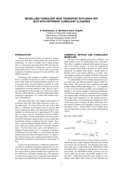 modelling turbulent heat transport in planar hot jets with