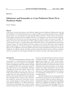 Subsistence and Seasonality at a Late Prehistoric House Pit in