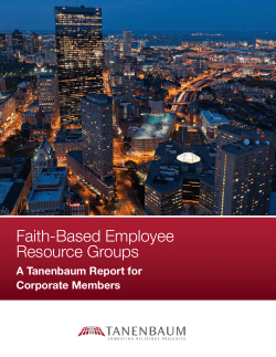 Faith-Based Employee Resource Groups