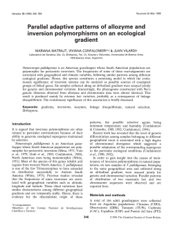 inversion polymorphisms on an ecological gradient
