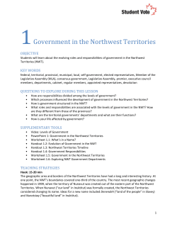 Government in the Northwest Territories